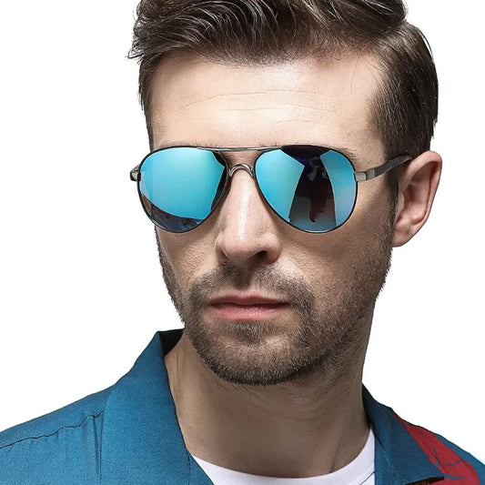 Mens Polarized Pilot Sunglasses